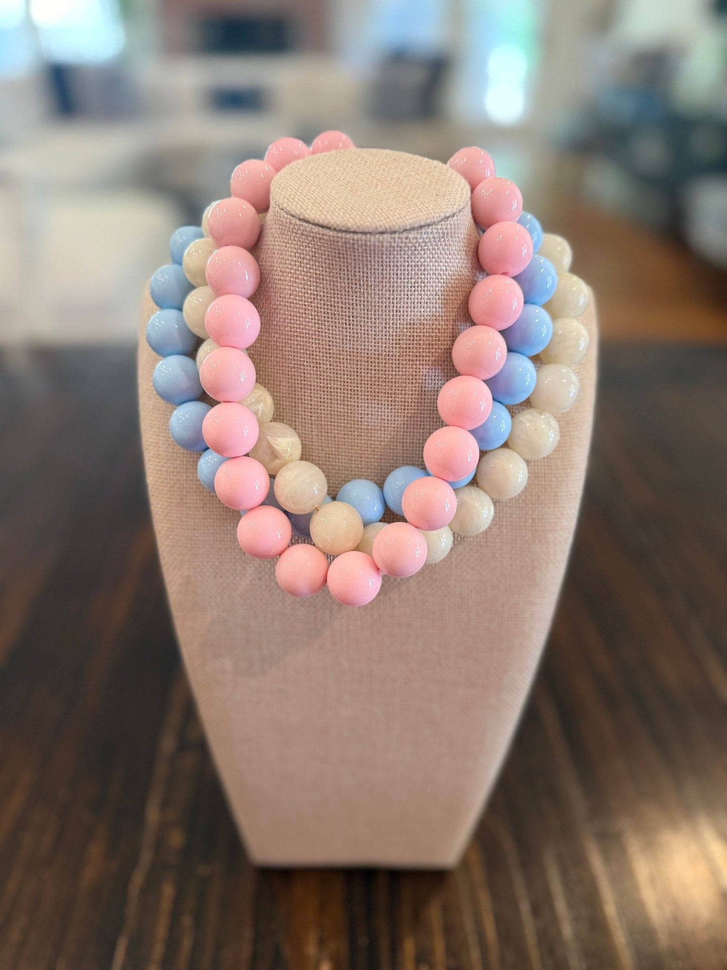 Chunky Bubblegum Pink Bubble Necklace