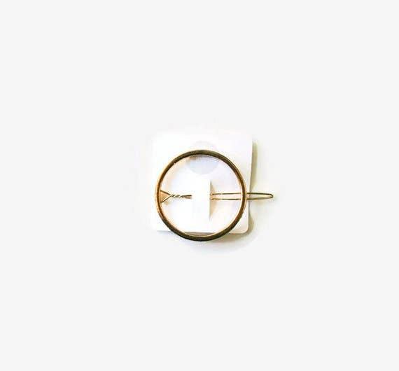 Wild Juniper - Adult Hair Barrette - Gold Open Circle - Liz & Addie