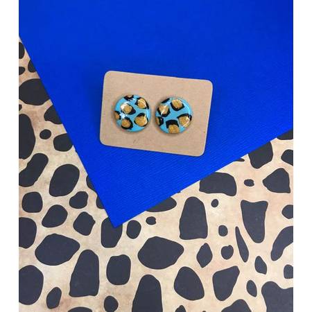 Large Colored Leopard Stud - Liz & Addie