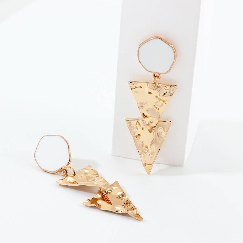 Boho Gold Triangle Earrings - Liz & Addie