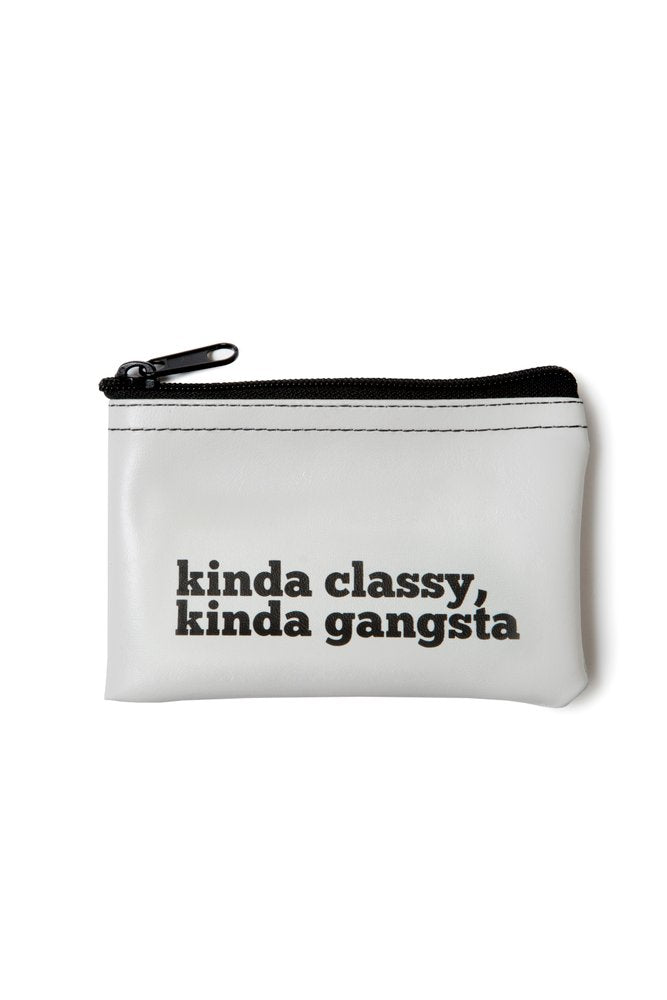 Kinda Classy, Kinda Gangsta Vinyl Zip Pouch - Liz & Addie