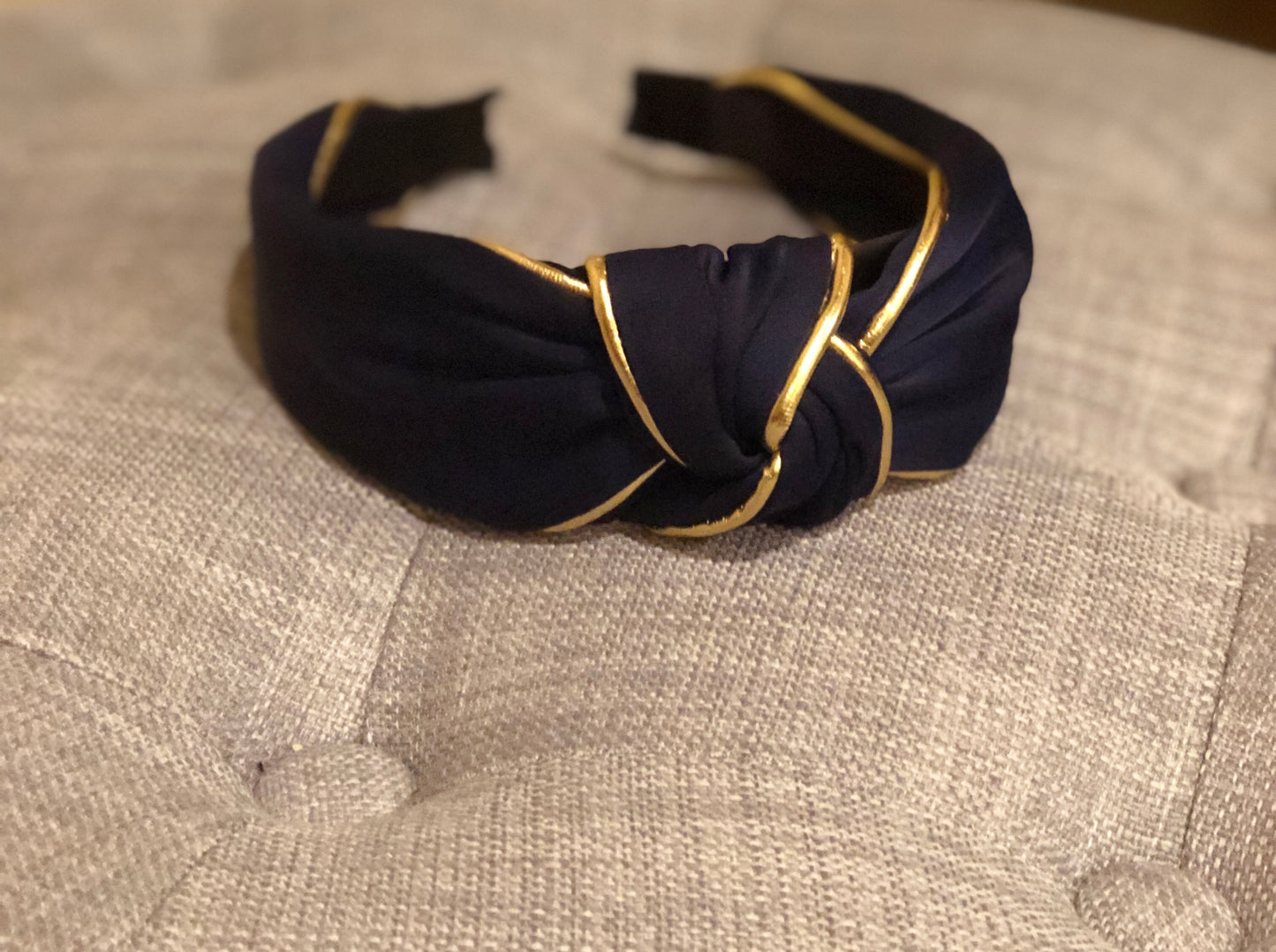 Navy and Gold Knot Headband - Liz & Addie