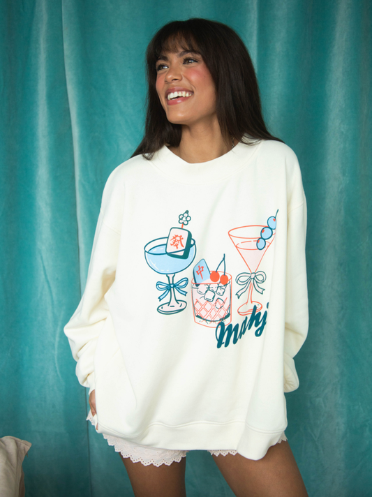 Mahj & Martinis Mockneck Sweatshirt