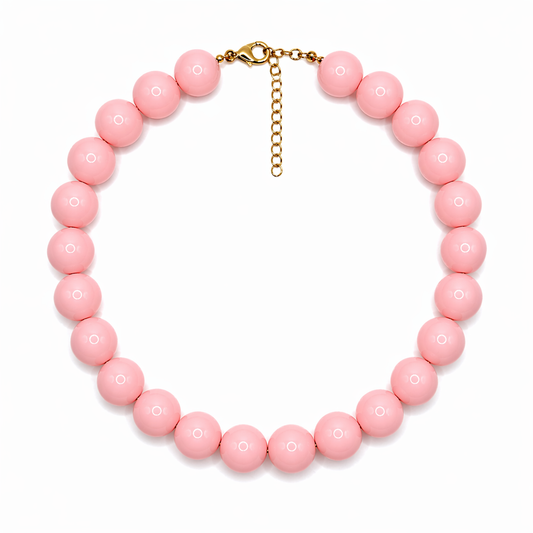Chunky Bubblegum Pink Bubble Necklace