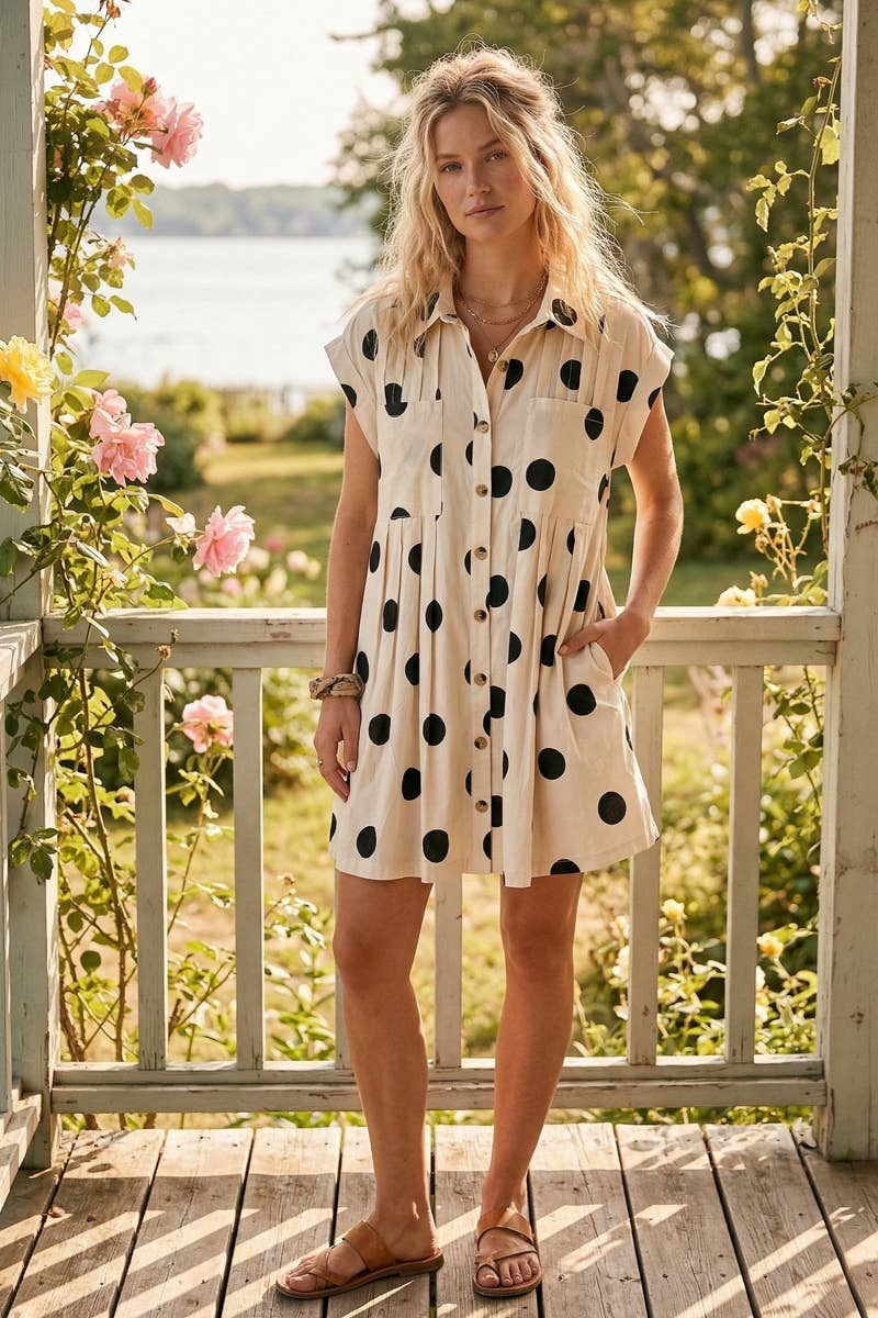 Classic Polka Dot Mini Dress