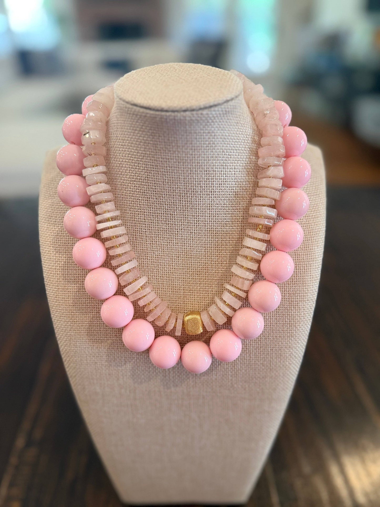 Chunky Bubblegum Pink Bubble Necklace