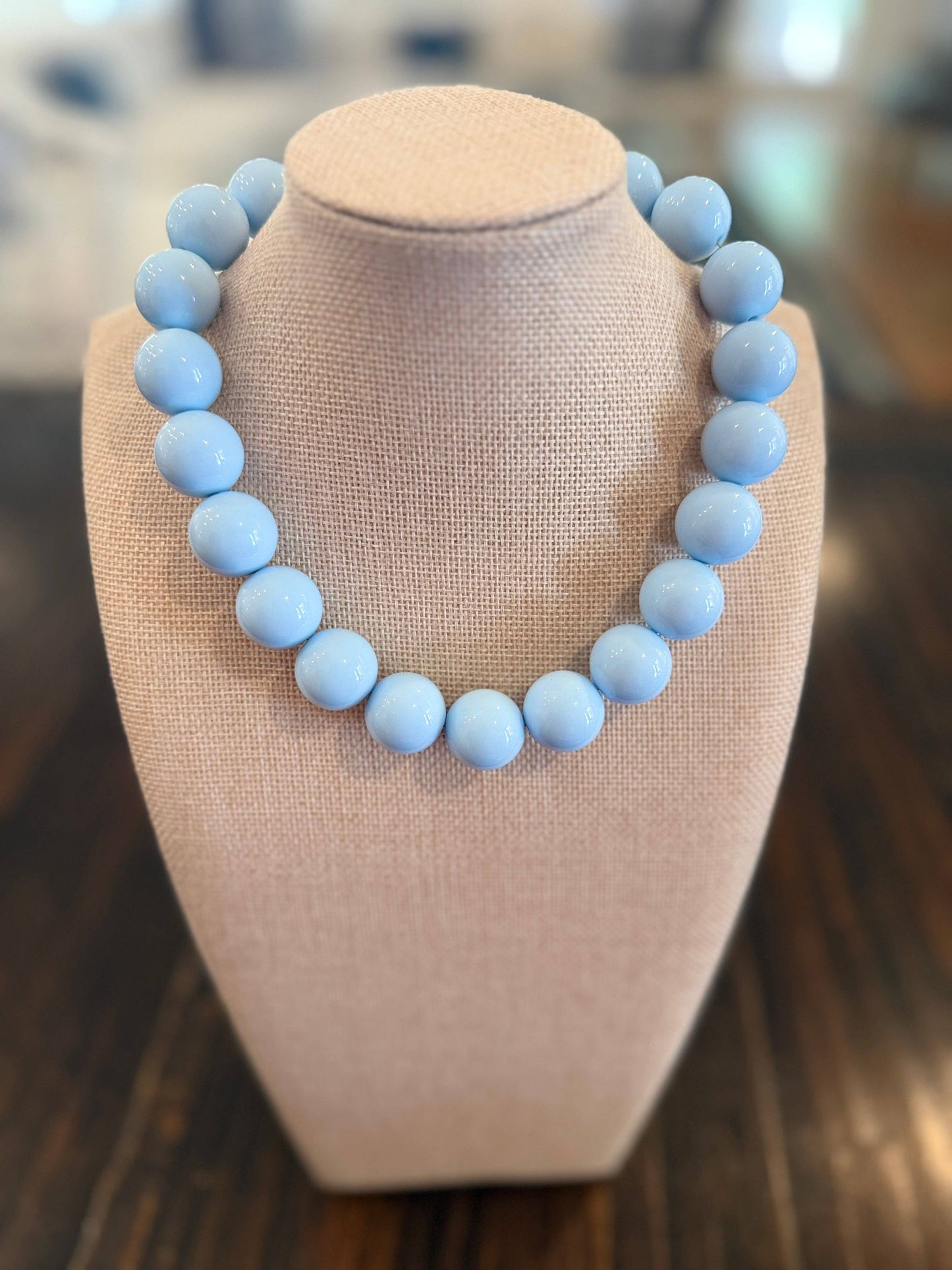 Chunky Baby Blue Bubble Necklace