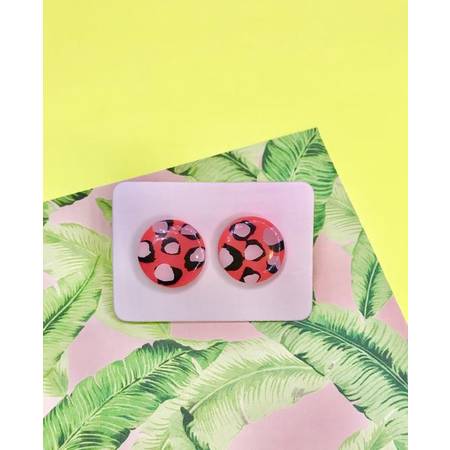 Large Colored Leopard Stud - Liz & Addie 