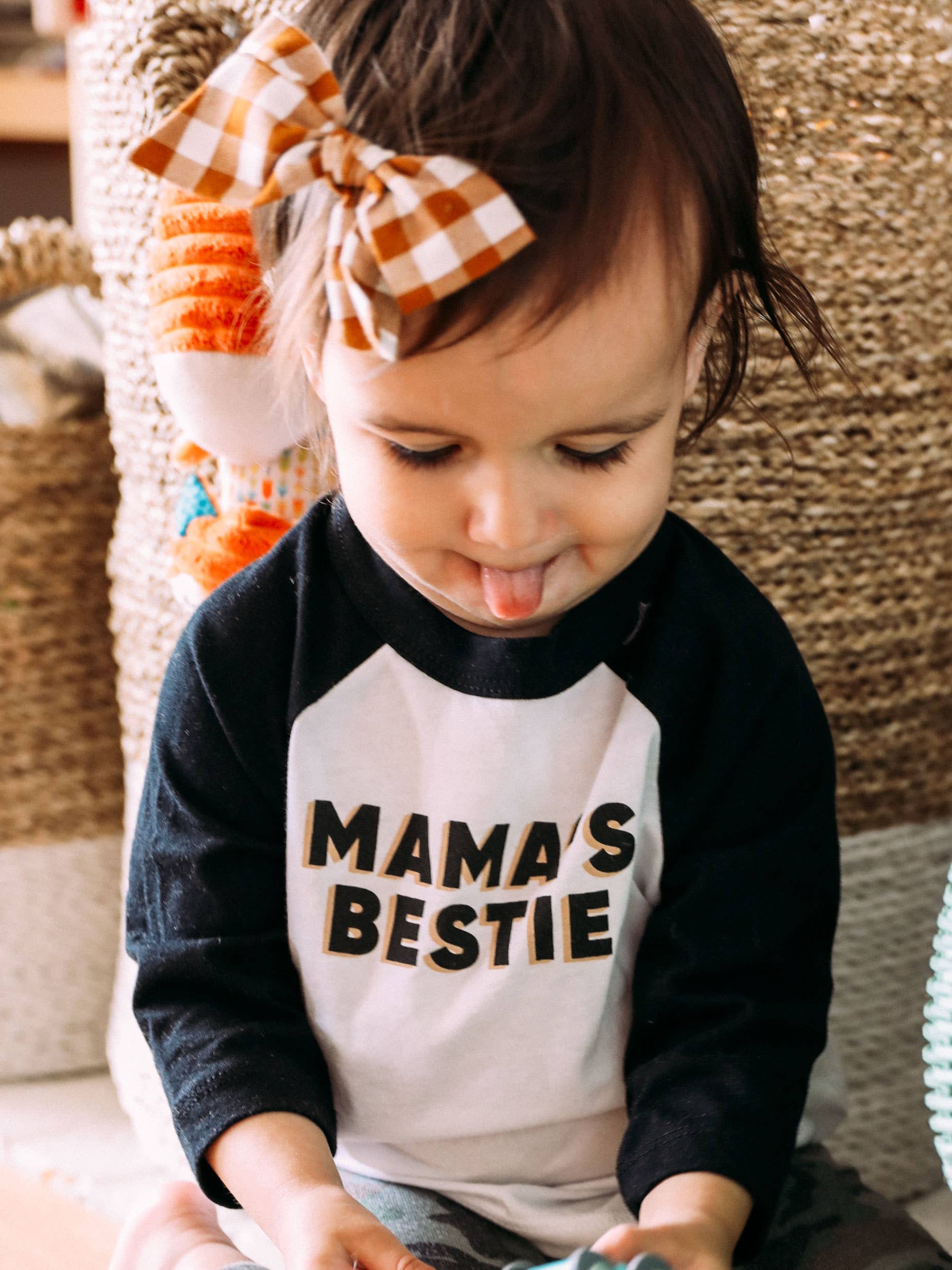Mama's Bestie Toddler Raglan - Liz & Addie 