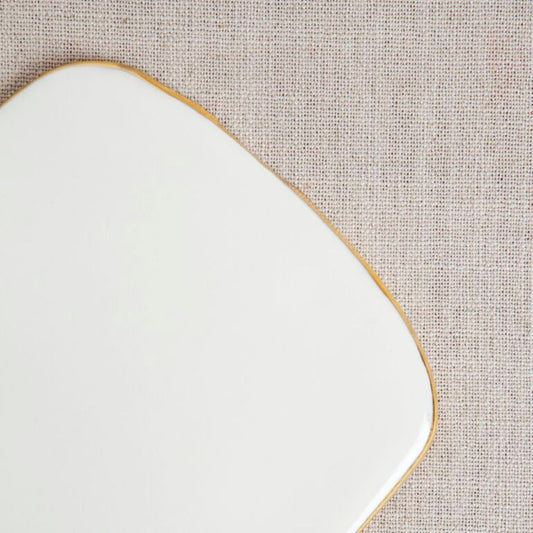 Porcelain Cheeseplate with Gilded Edges – Oval - Liz & Addie 