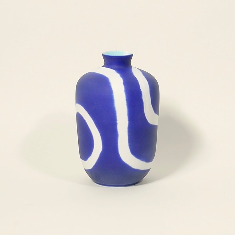 Memphis Plum Vase - Indigo - Liz & Addie 