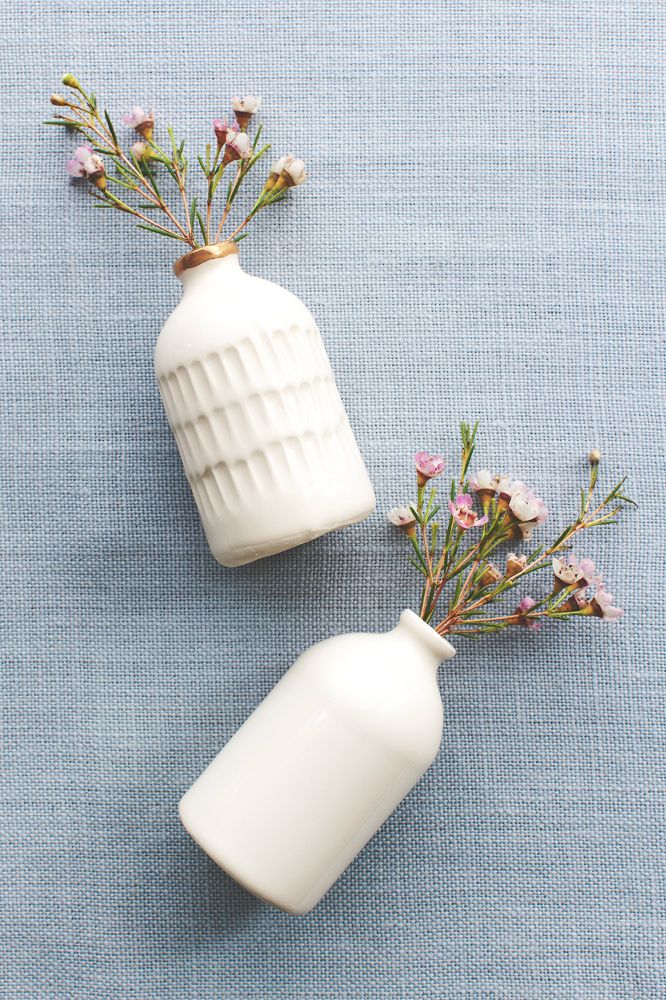 Minimalist Bud Vase - White - Liz & Addie 