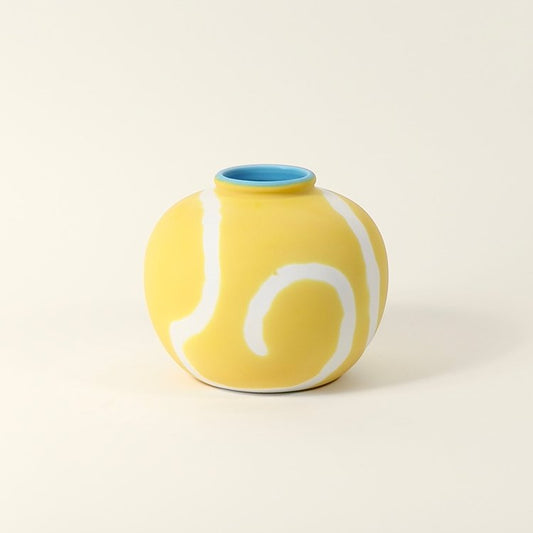 Memphis Jade Ring Vase - Yellow - Liz & Addie 