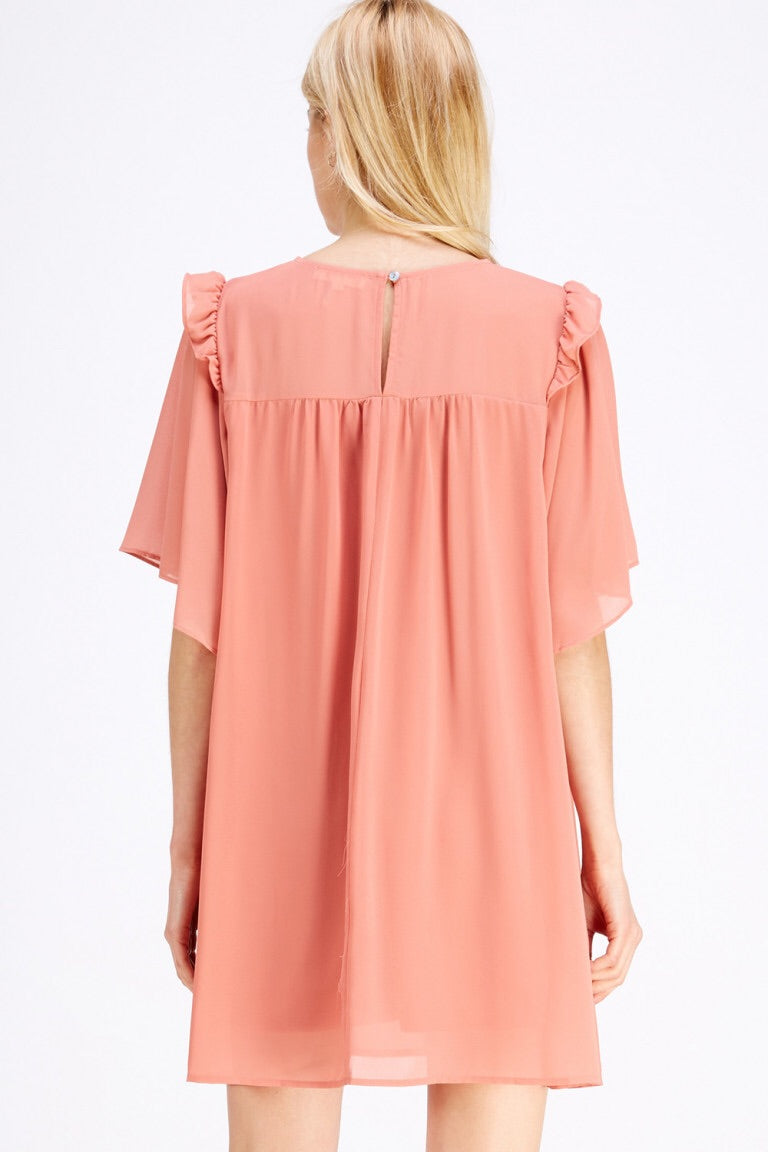 SALMON DRESS - Liz & Addie 