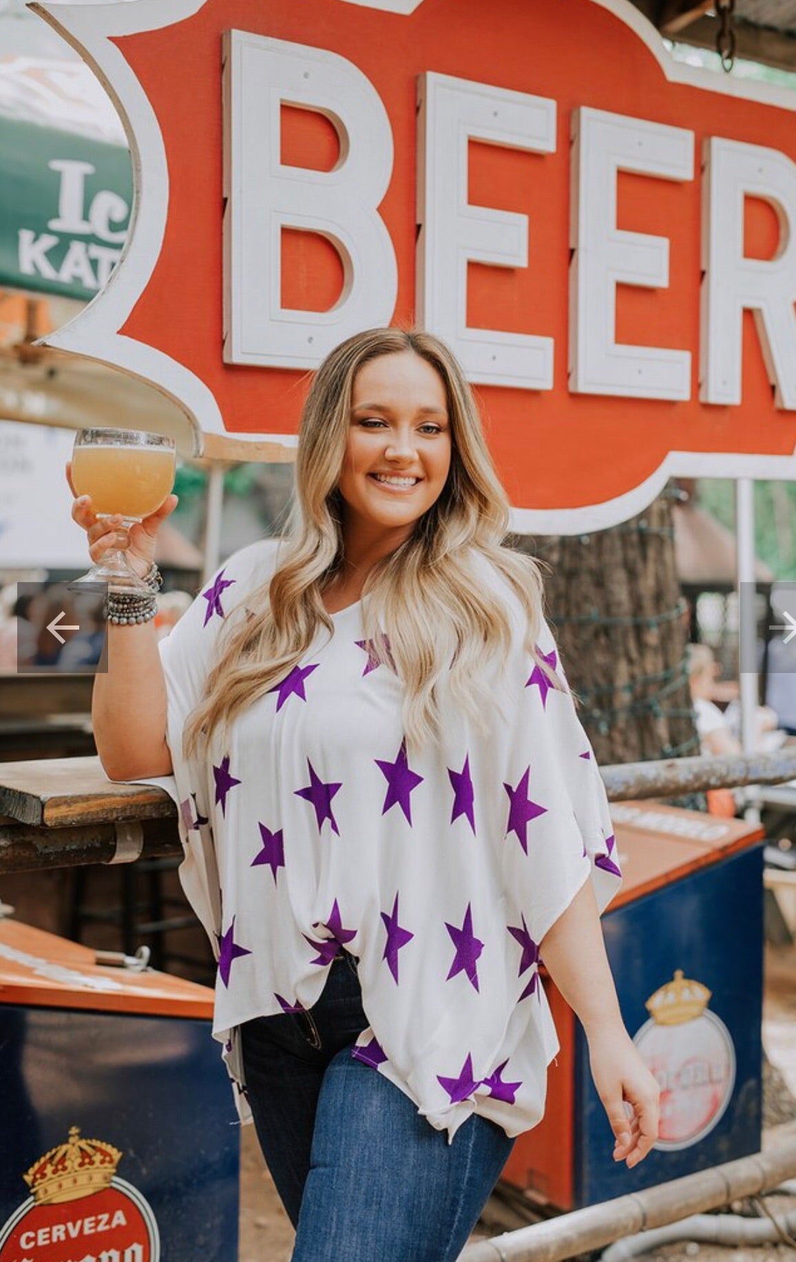 North Tunic - Purple Stars - Liz & Addie 