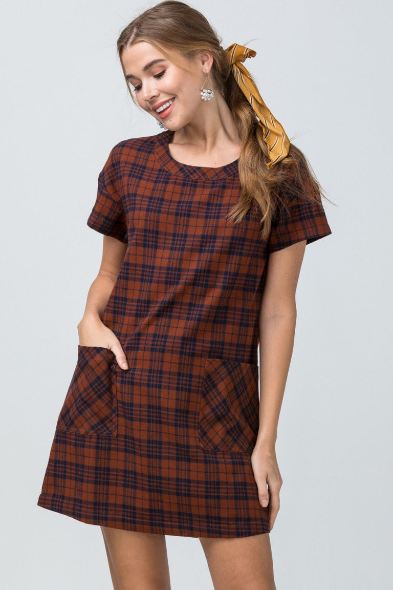 Plaid Dress - Liz & Addie 