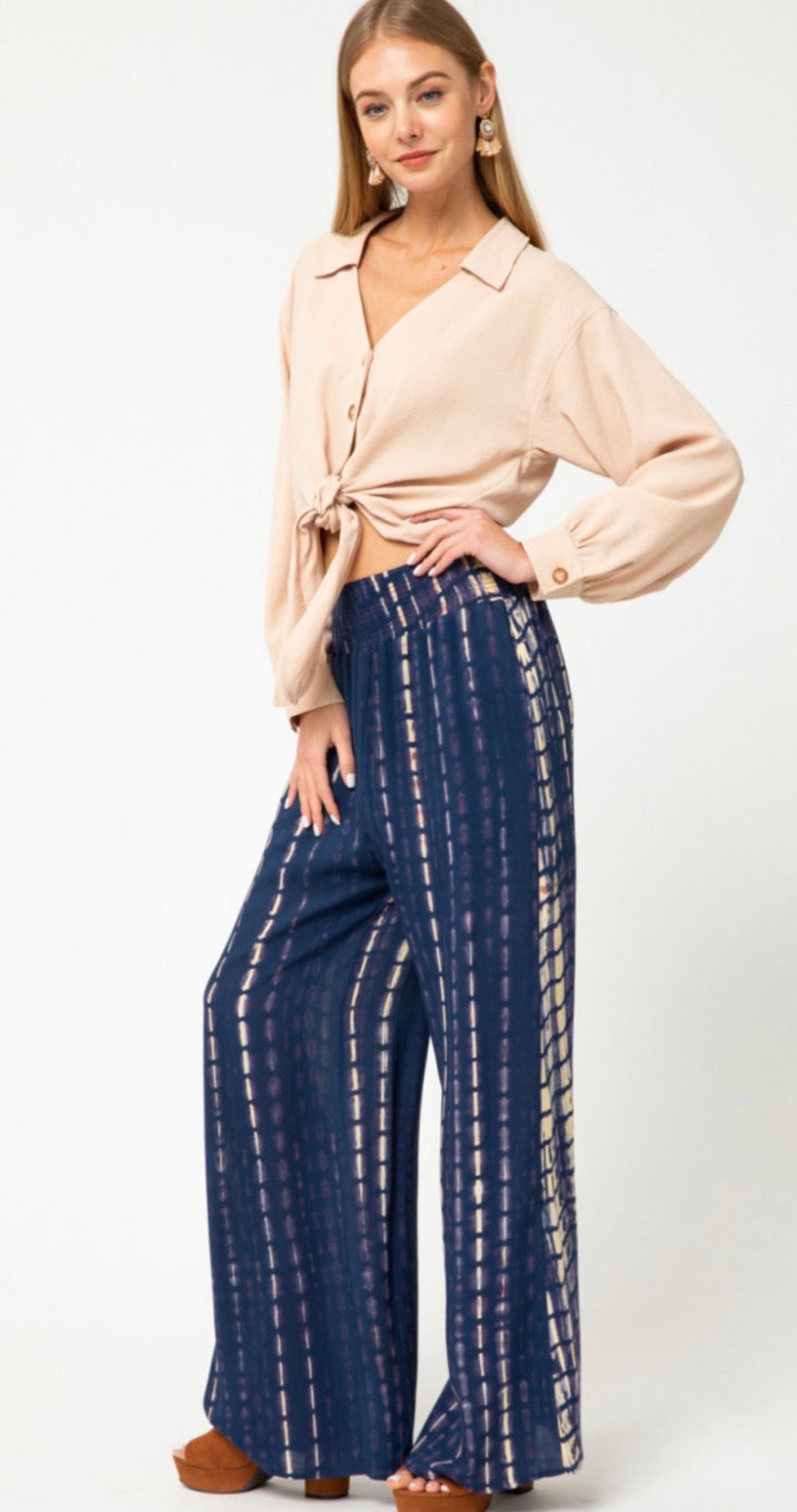 Daydreaming Navy Tie-Dye Pants - Liz & Addie 