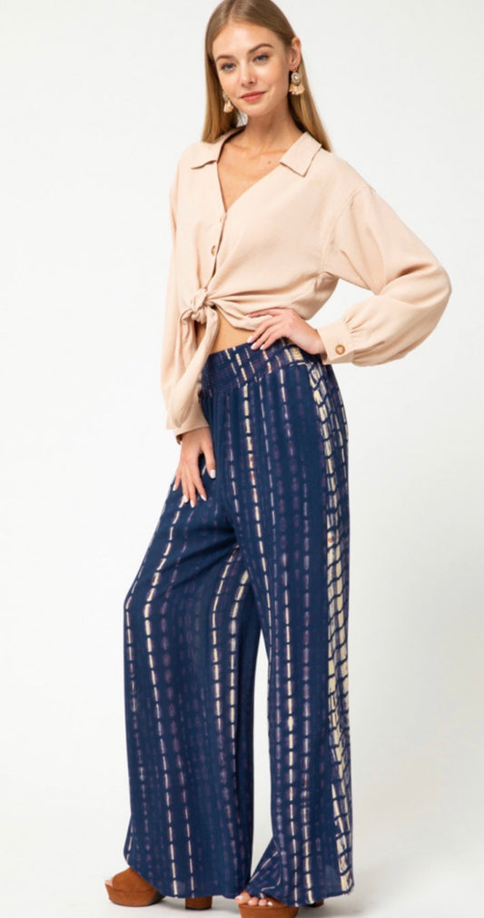 Daydreaming Navy Tie-Dye Pants - Liz & Addie 