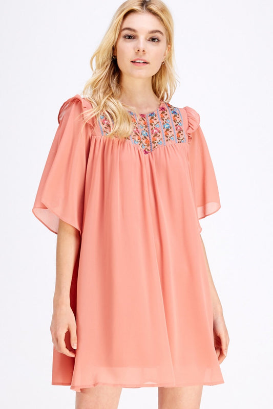 SALMON DRESS - Liz & Addie 