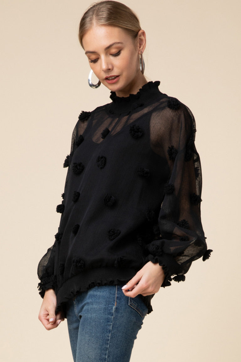 Pom Pom -Black - Liz & Addie 