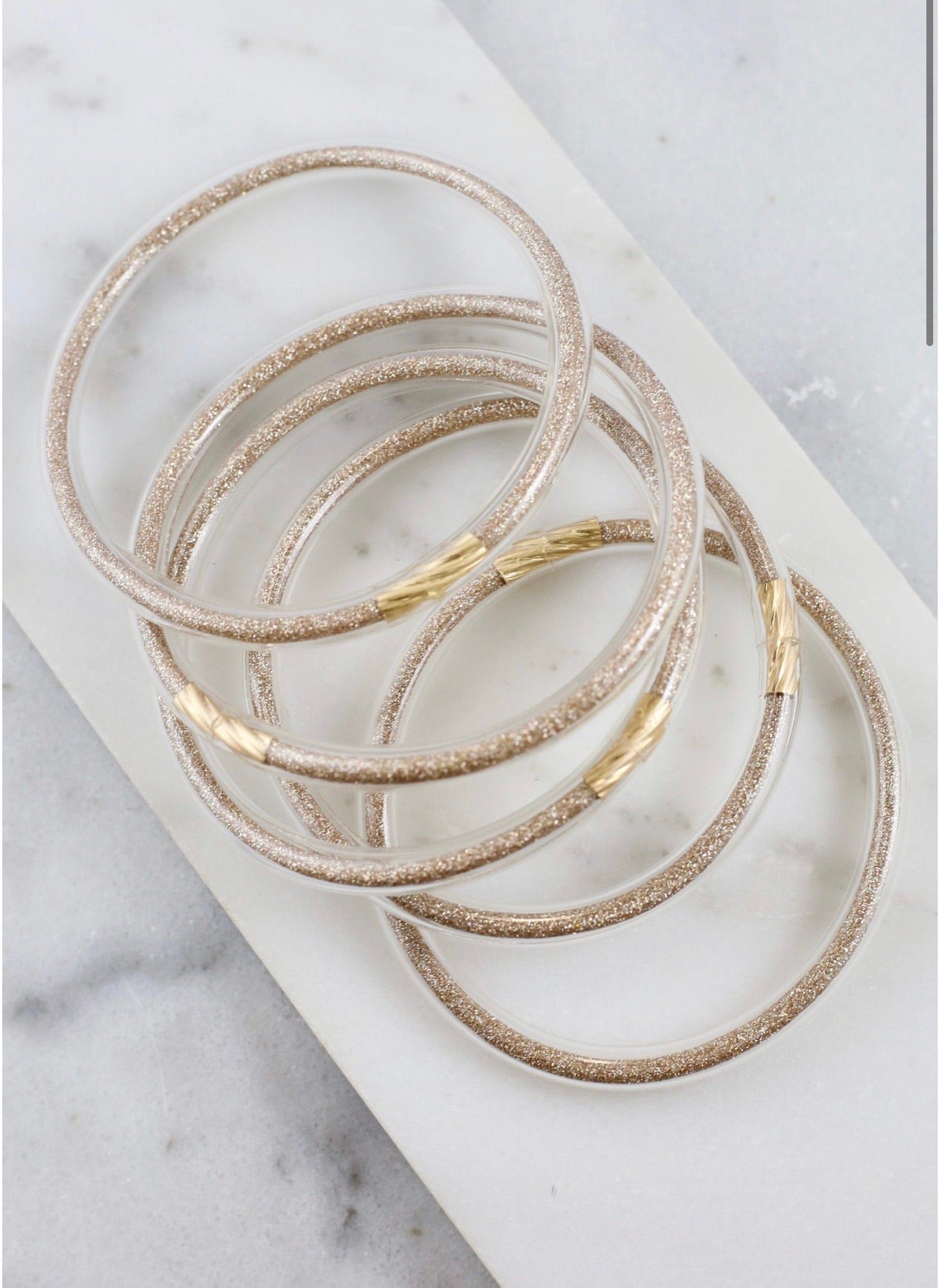 Katherine Glitter Bracelets - Set of five - Liz & Addie 