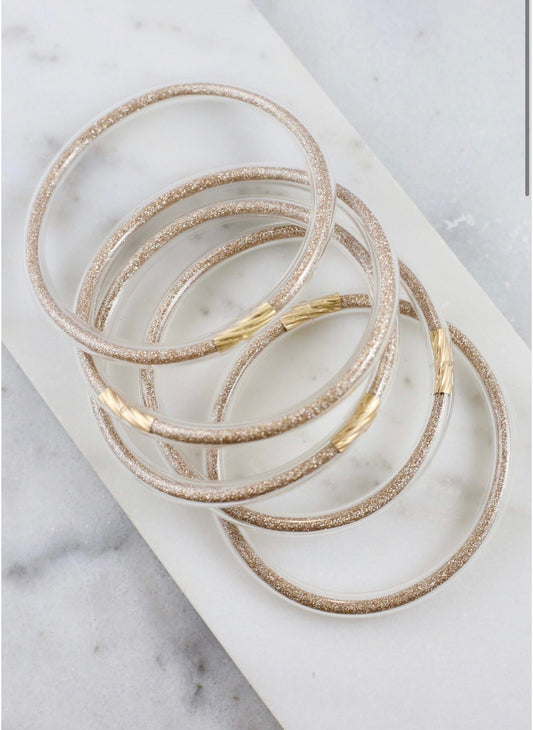 Katherine Glitter Bracelets - Set of five - Liz & Addie 