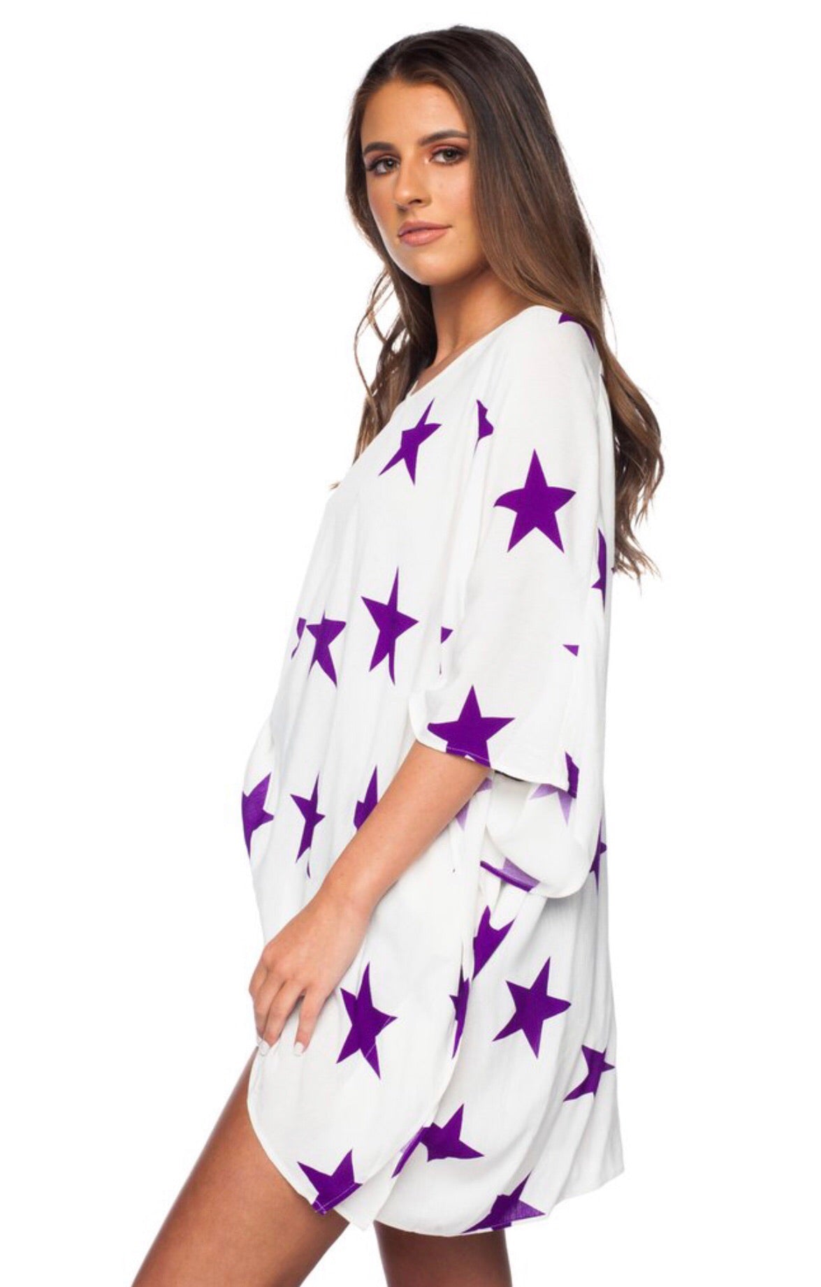 North Tunic - Purple Stars - Liz & Addie 