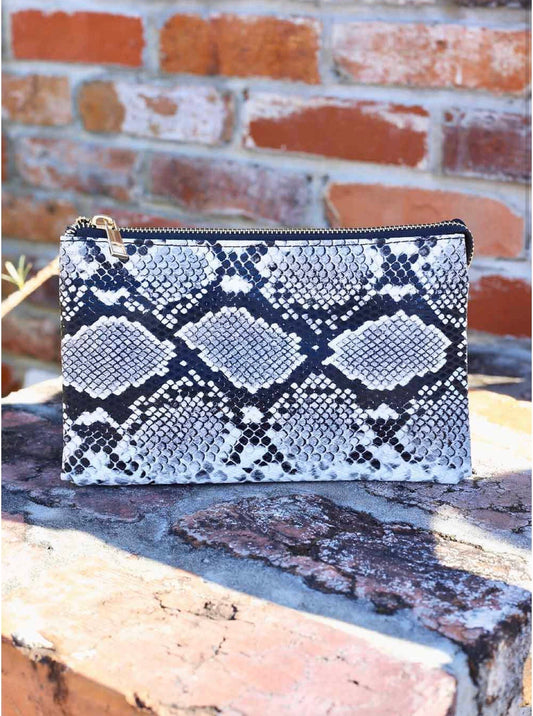 Liz Crossbody Bag - Snake Gray - Liz & Addie 