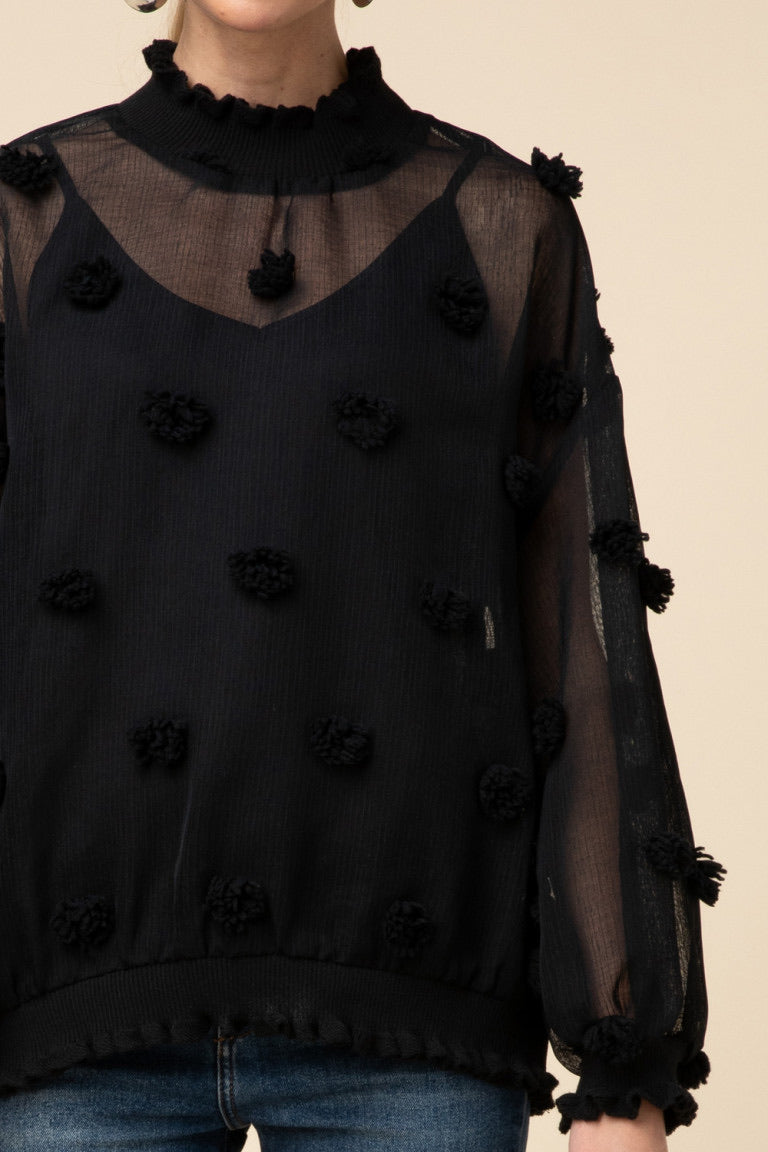 Pom Pom -Black - Liz & Addie 