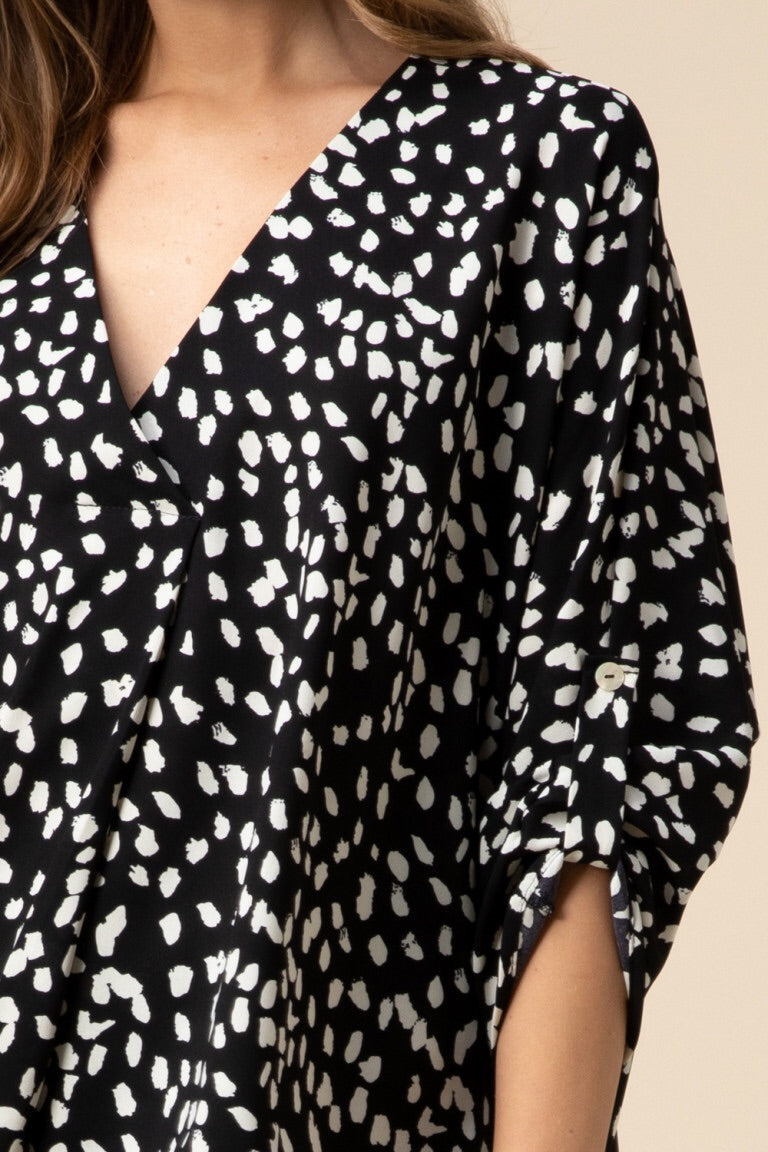 Black Geometric Top - Liz & Addie 