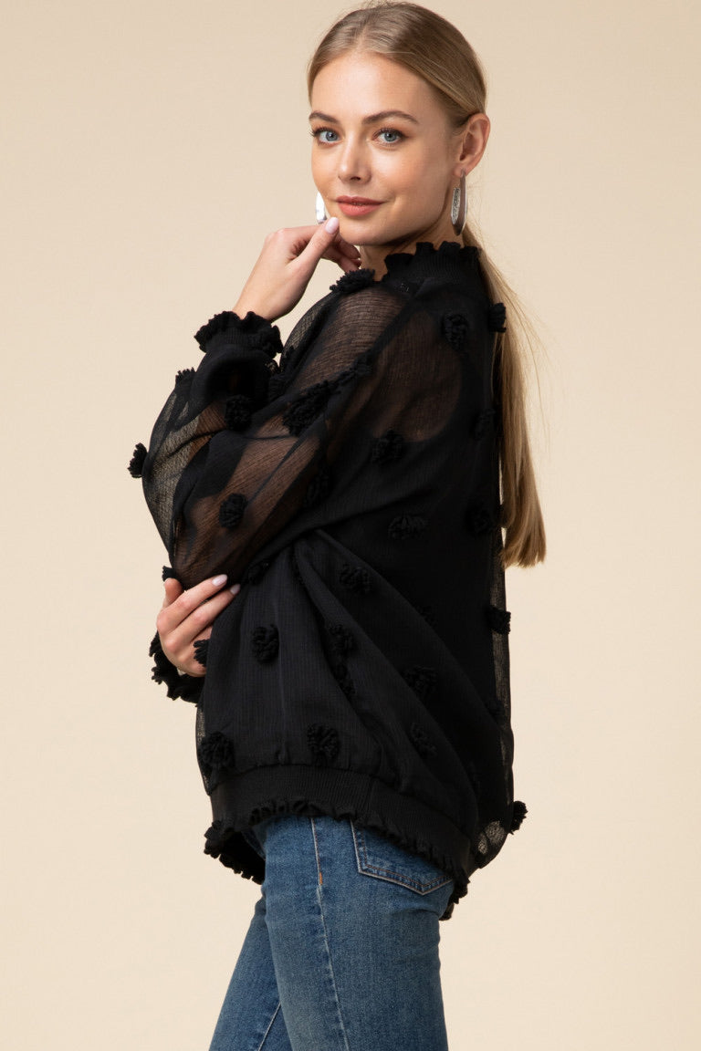 Pom Pom -Black - Liz & Addie 