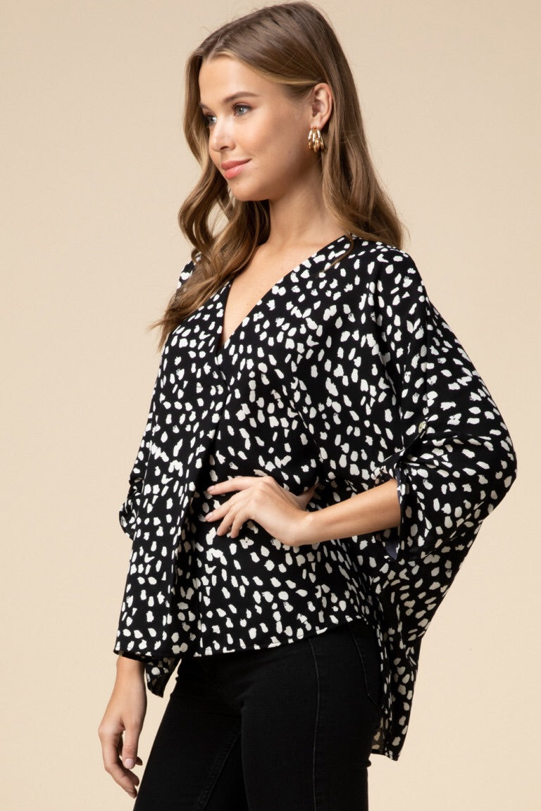 Black Geometric Top - Liz & Addie 