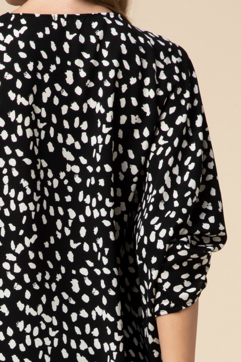 Black Geometric Top - Liz & Addie 