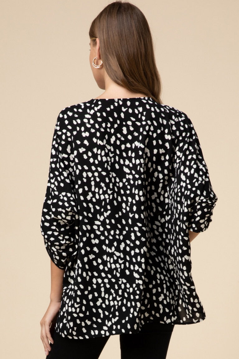 Black Geometric Top - Liz & Addie 