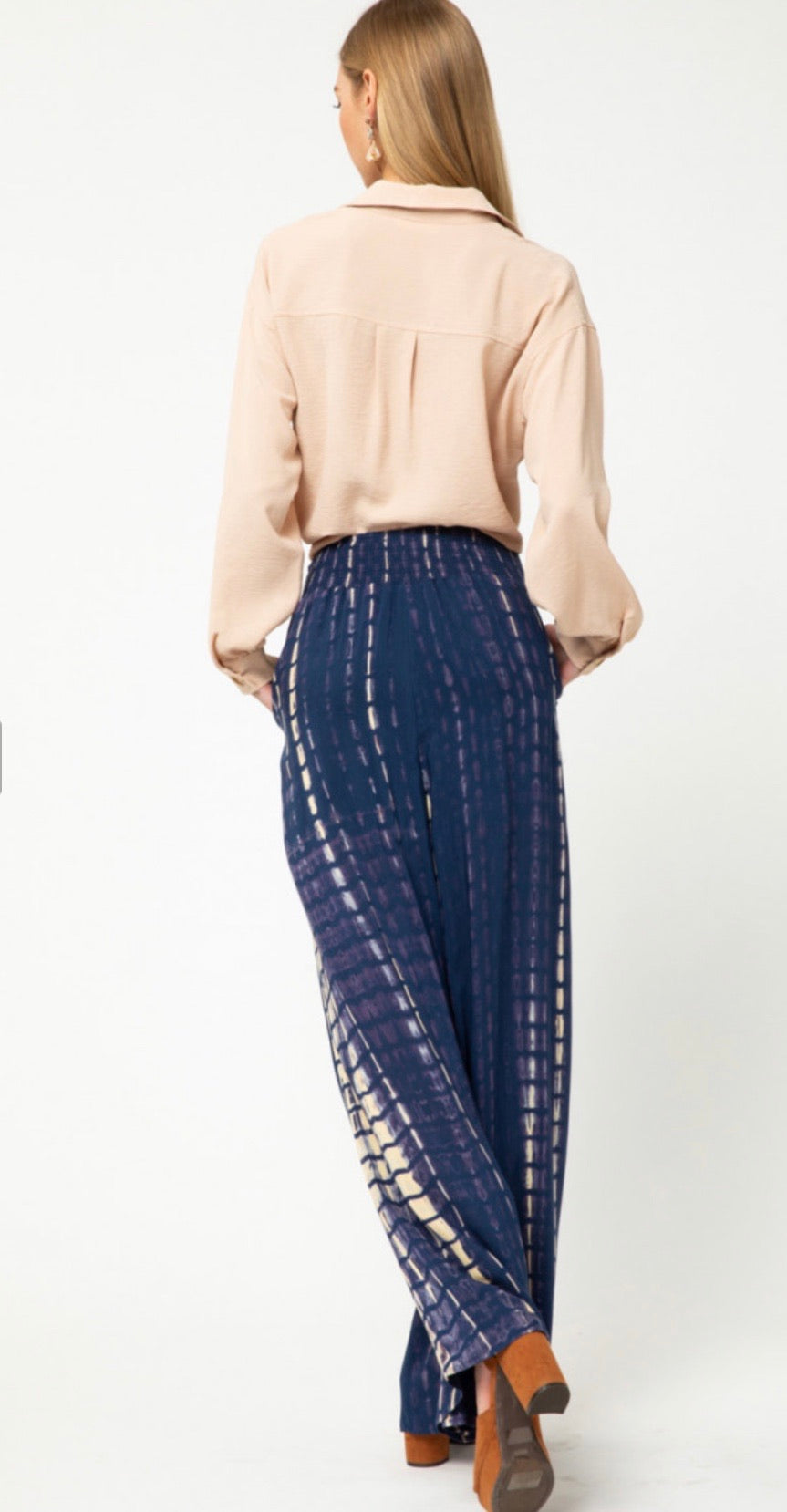 Daydreaming Navy Tie-Dye Pants - Liz & Addie 