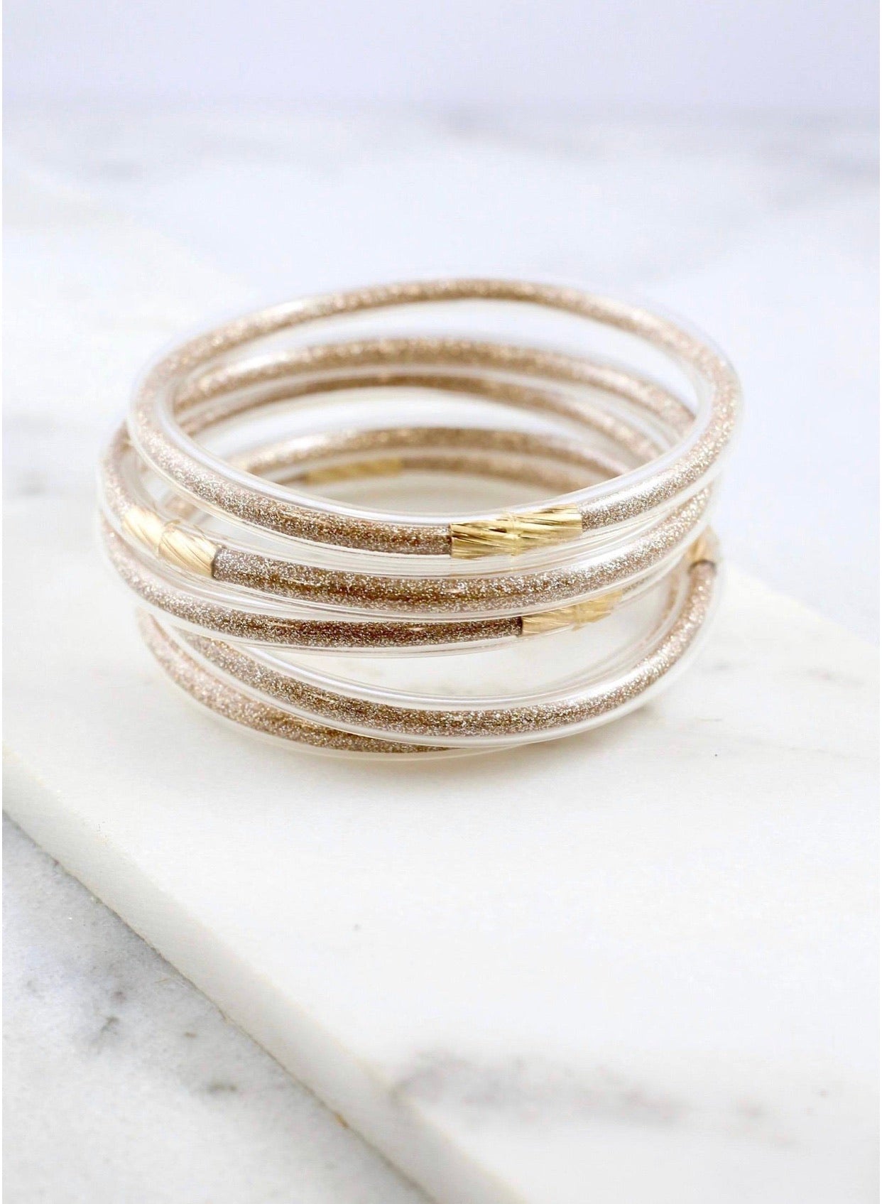 Katherine Glitter Bracelets - Set of five - Liz & Addie 