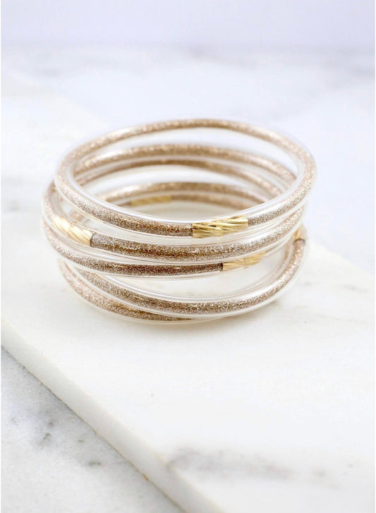 Katherine Glitter Bracelets - Set of five - Liz & Addie 