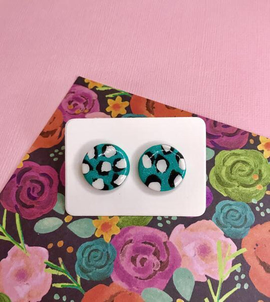 Large Colored Leopard Stud - Liz & Addie 