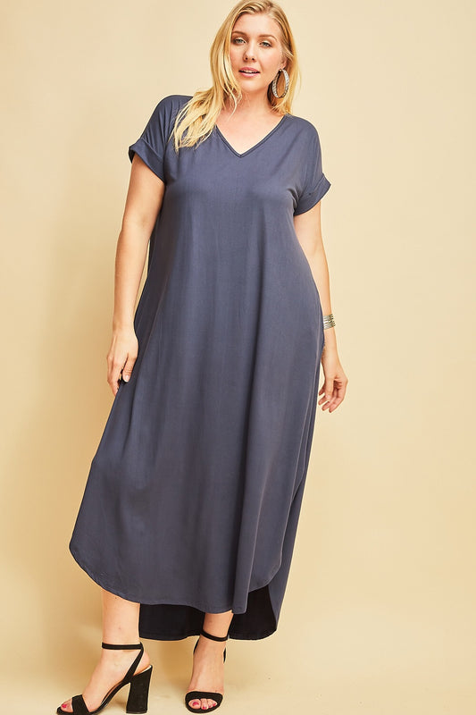 Navy Maxi Dress - Liz & Addie 